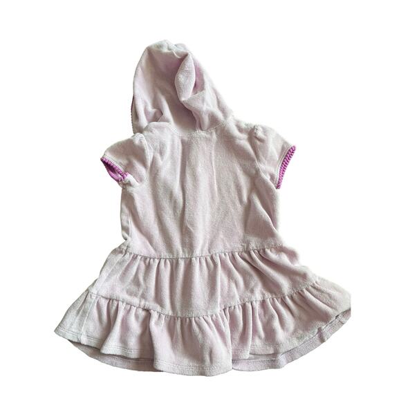 Cat & Jack light pink purple zip up robe dress soft terry cloth hooded 3t - Picture 2 of 3